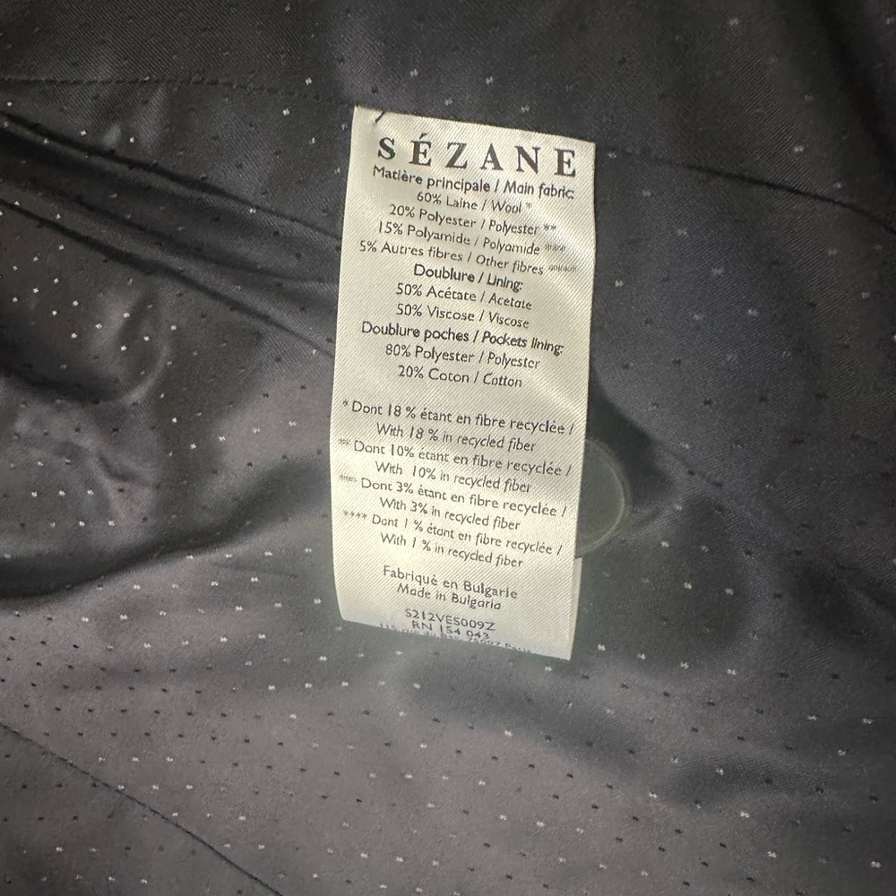 NWT SEZANE CHRISTIE HOUNDSTOOTH JACKET ❤️🤎 SIZE FR38/US6 - Picture 10 of 11
